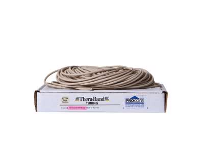 Träningsslang från Theraband; 30,5 meter. Beige