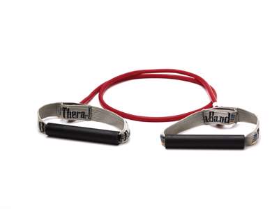 TheraBand Bodytrainer, röd, plasthandtag.