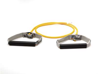 TheraBand Bodytrainer, gul, plasthandtag.