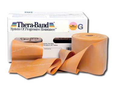 Träningsband Guld från TheraBand, 45 meter