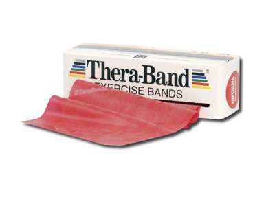 Träningsband i Rött från TheraBand, 5,5 meter